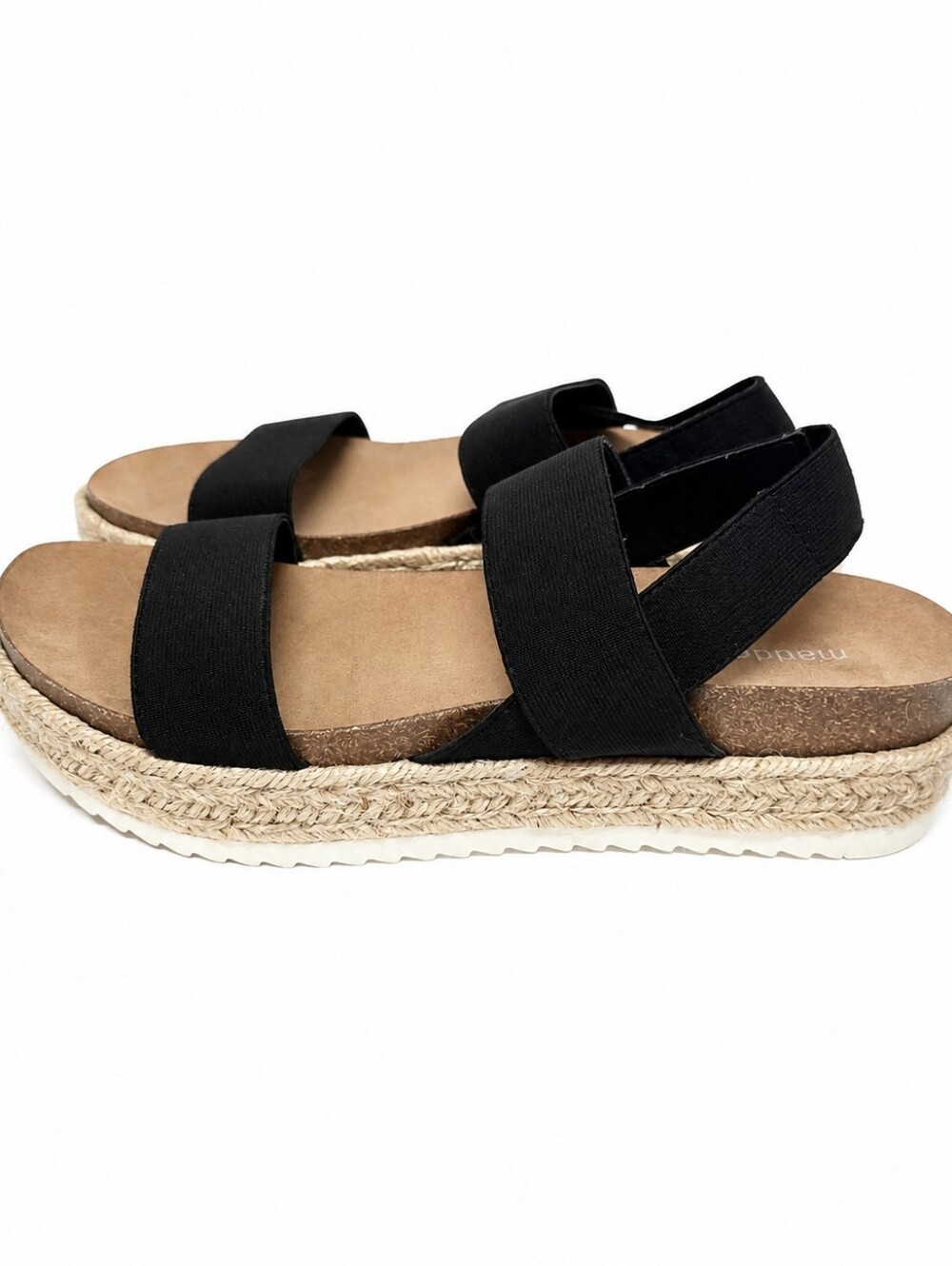 Madden Girl Cassie Black Espadrille Platform Sandals Size 8 New In Box - Picture 2 of 12